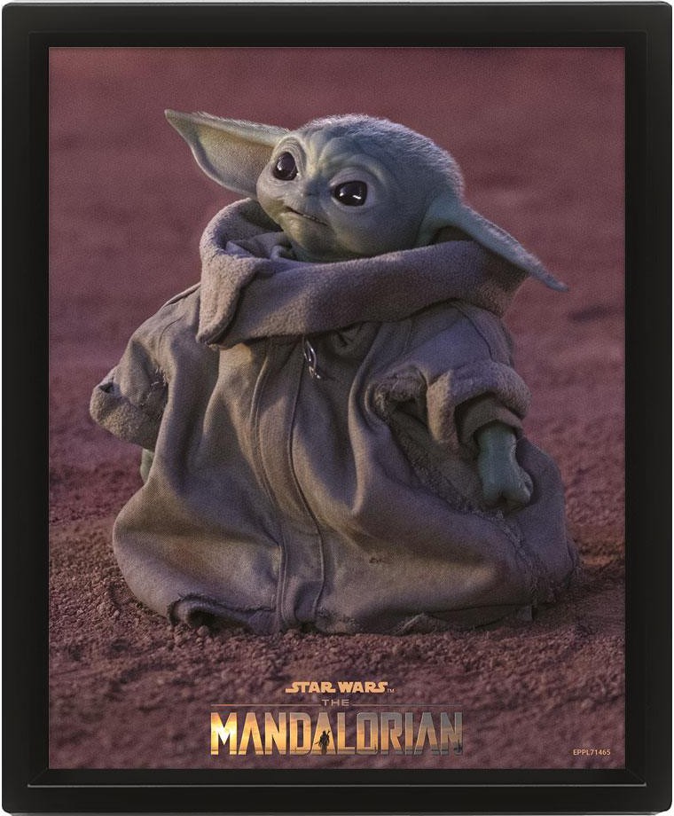 Star Wars: The Mandalorian - Grogu Framed 3D Effect Poster