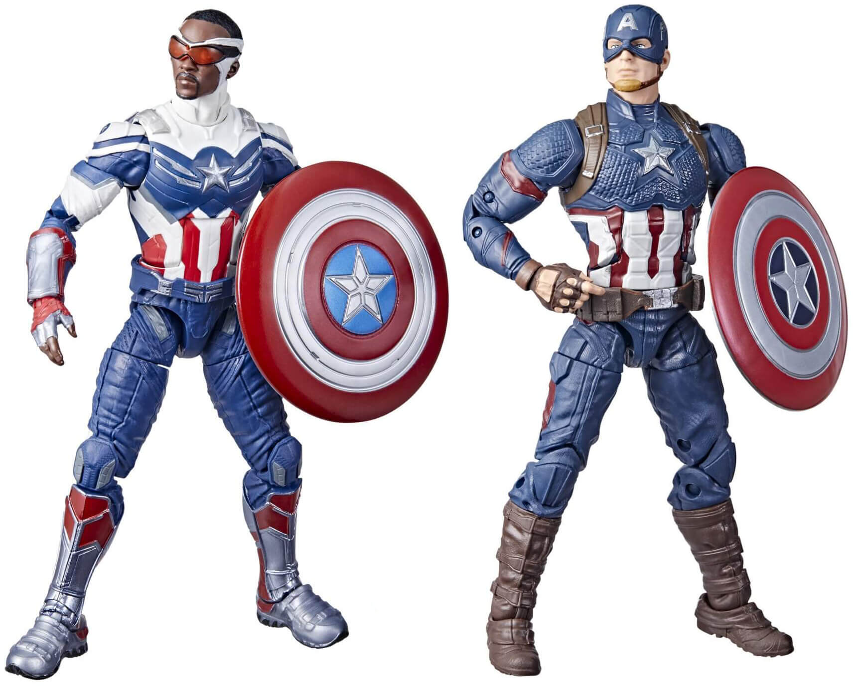 Läs mer om Marvel Legends Captain America - Sam Wilson & Steve Rogers 2-pack