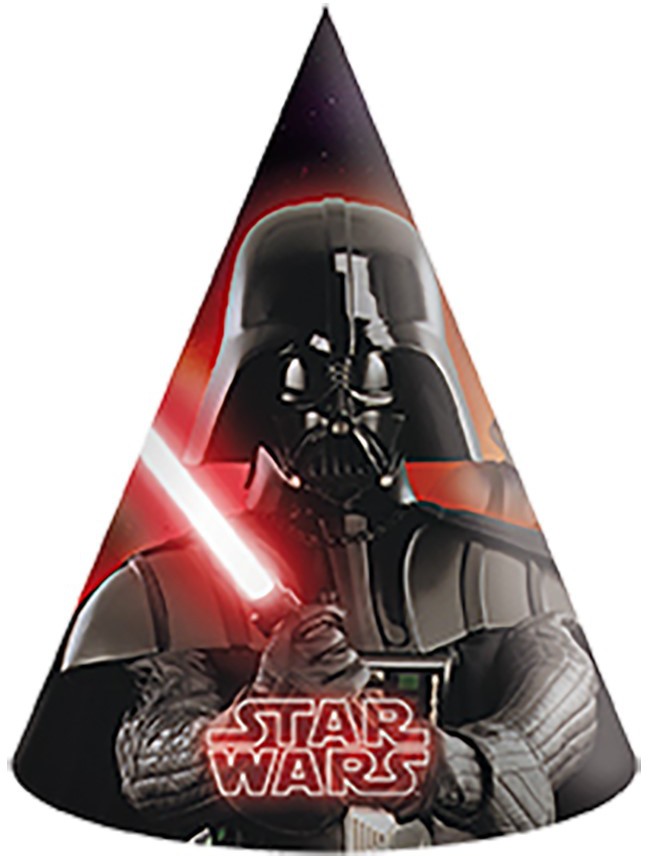 Läs mer om Star Wars - Darth Vader Party Hats 6-Pack