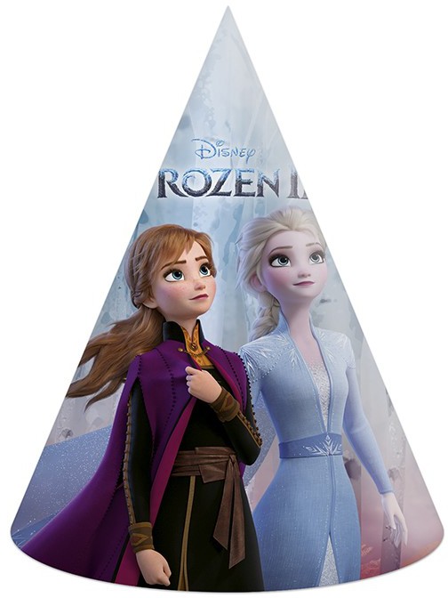 Läs mer om Frozen II - Elsa and Anna Party Hats 6-pack