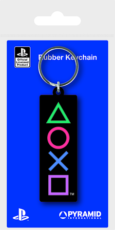 Playstation - Shapes Rubber Keychain