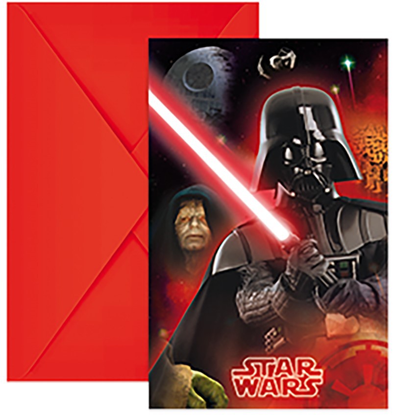 Läs mer om Star Wars - Darth Vader Party Invitations 6-Pack