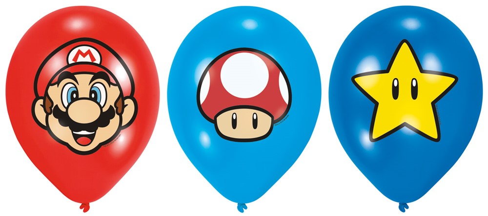 Super Mario - Balloons 6-Pack