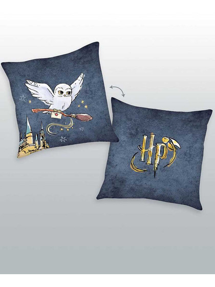 Harry Potter - Hedwig & Logo Pillow 40 x 40 cm
