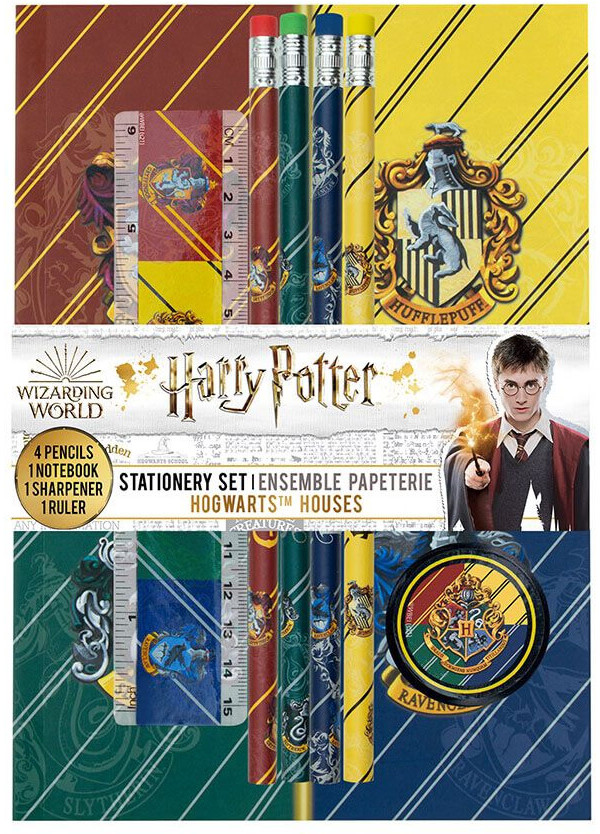 Läs mer om Harry Potter - Hogwarts Houses 6-Piece Stationary Set