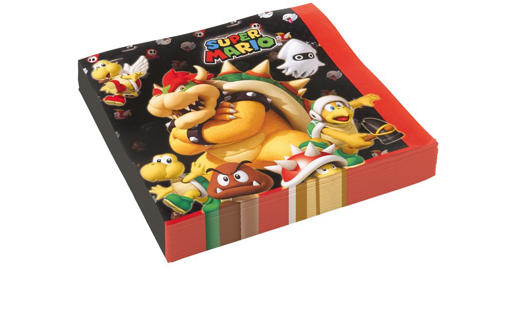 Läs mer om Super Mario - Bowser Paper Napkins 20-Pack