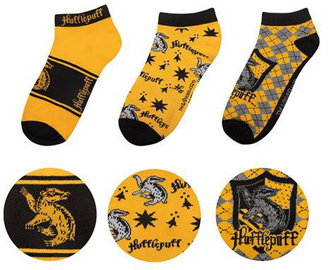 Läs mer om Harry Potter - Hufflepuff Ankle Socks 3-Pack