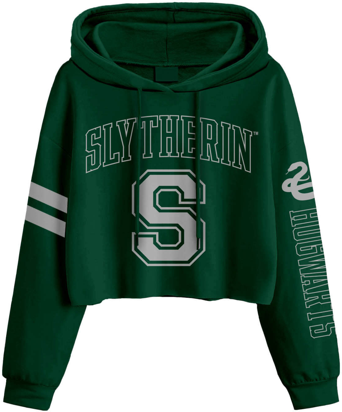 Harry Potter - Womens College Style Slytherin Cropped Pullover