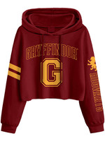 Harry Potter - Womens College Style Cropped Gryffindor Hoodie
