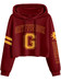 Harry Potter - Womens College Style Cropped Gryffindor Hoodie