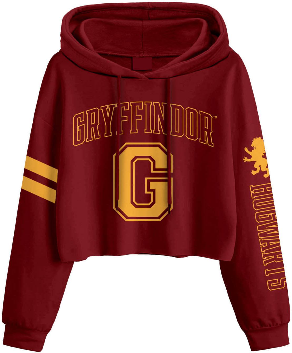 Läs mer om Harry Potter - Womens College Style Cropped Gryffindor Hoodie