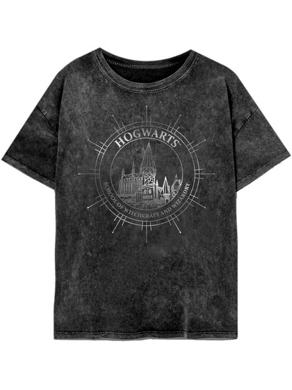 Harry Potter - Hogwarts Constellations Womens Acid Wash T-Shirt