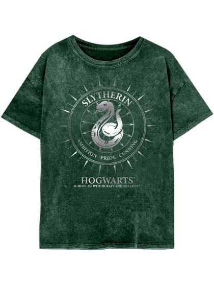 Harry Potter - Slytherin Constellations Womens Acid Wash T-Shirt