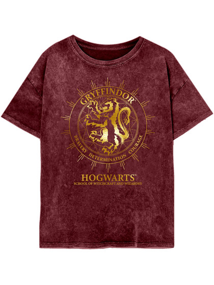 Harry Potter - Gryffindor Constellations Womens Acid Wash T-Shirt