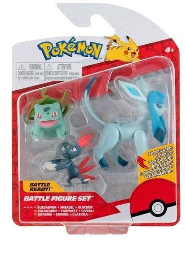 Läs mer om Pokémon - Battle Mini Figures Bulbasaur, Sneasel & Glaceon