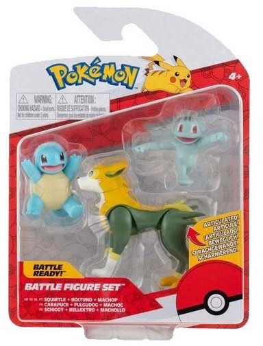 Läs mer om Pokémon - Battle Mini Figures Squirtle, Machop & Boltund