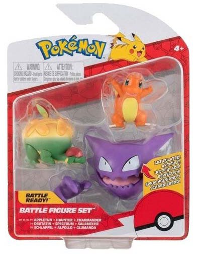 Pokémon - Battle Mini Figures Charmander, Appletun & Haunter