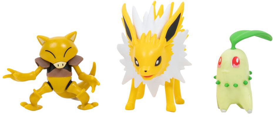 Pokémon Battle Figure Set - Abra, Chikorite & Jolteon