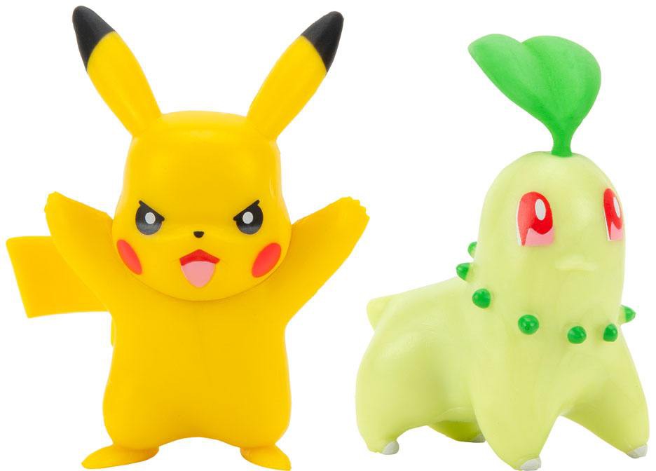 Läs mer om Pokémon Battle Figure Pack - Chikorita & Pikachu 2-pack