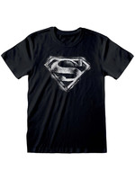 Superman - Black & White Distressed Logo T-Shirt