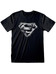 Superman - Black & White Distressed Logo T-Shirt