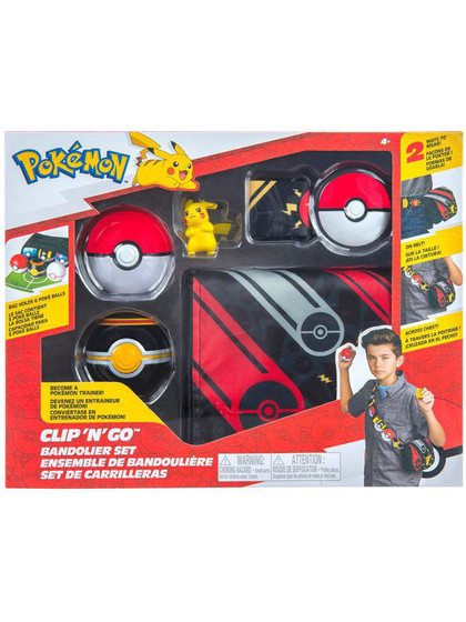 Pokémon - Clip 'N' Go Bandolier Set - Poké Ball, Luxury Ball & Pikachu Set