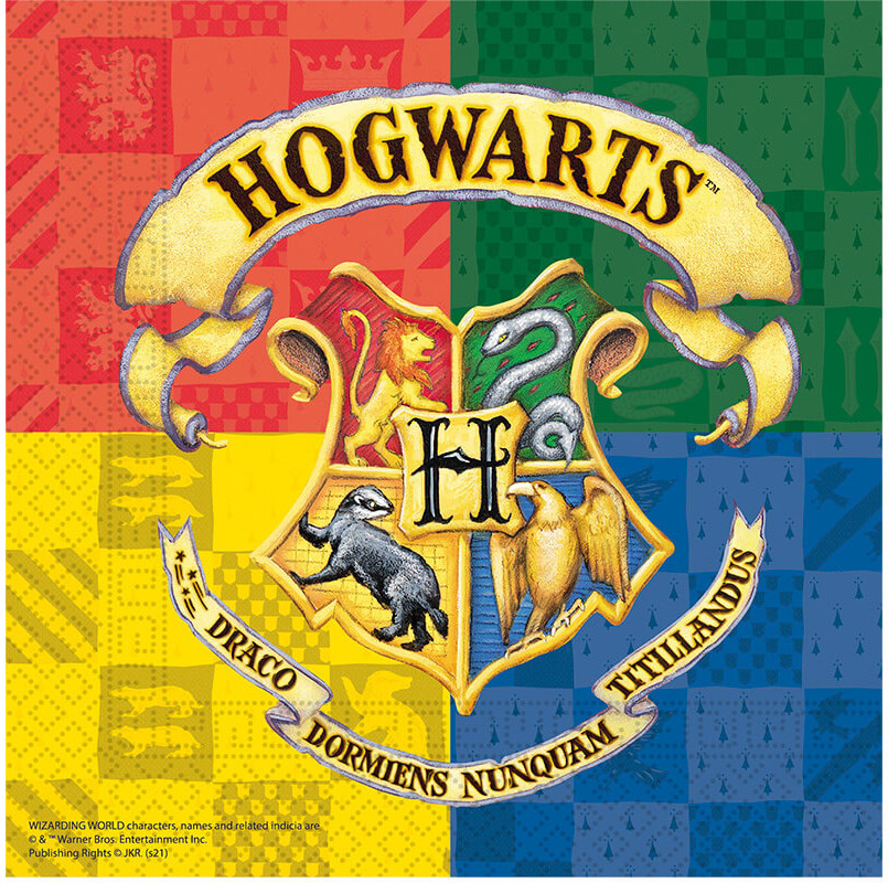 Läs mer om Harry Potter - Hogwarts Houses Paper Napkins 20-Pack