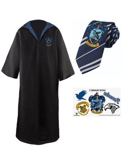 Harry Potter - Robe, Necktie & Tattoo Set Ravenclaw