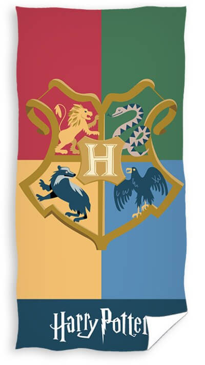 Läs mer om Harry Potter - Four Houses Towel - 70 x 140 cm