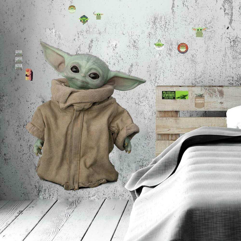 Läs mer om Star Wars - Grogu Giant Wall Sticker