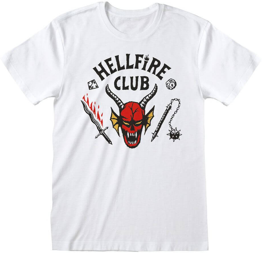 Stranger Things - Hellfire Club Logo White T-Shirt