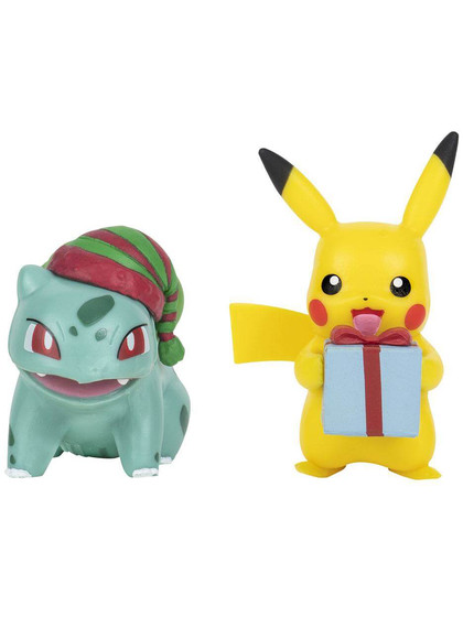 Pokémon Battle Figure - Holiday Edition Pikachu & Bulbasaur 2-Pack 