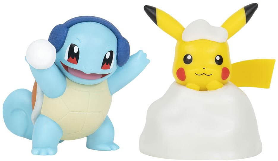 Läs mer om Pokémon Battle Figure - Holiday Edition Pikachu & Squirtle 2-Pack