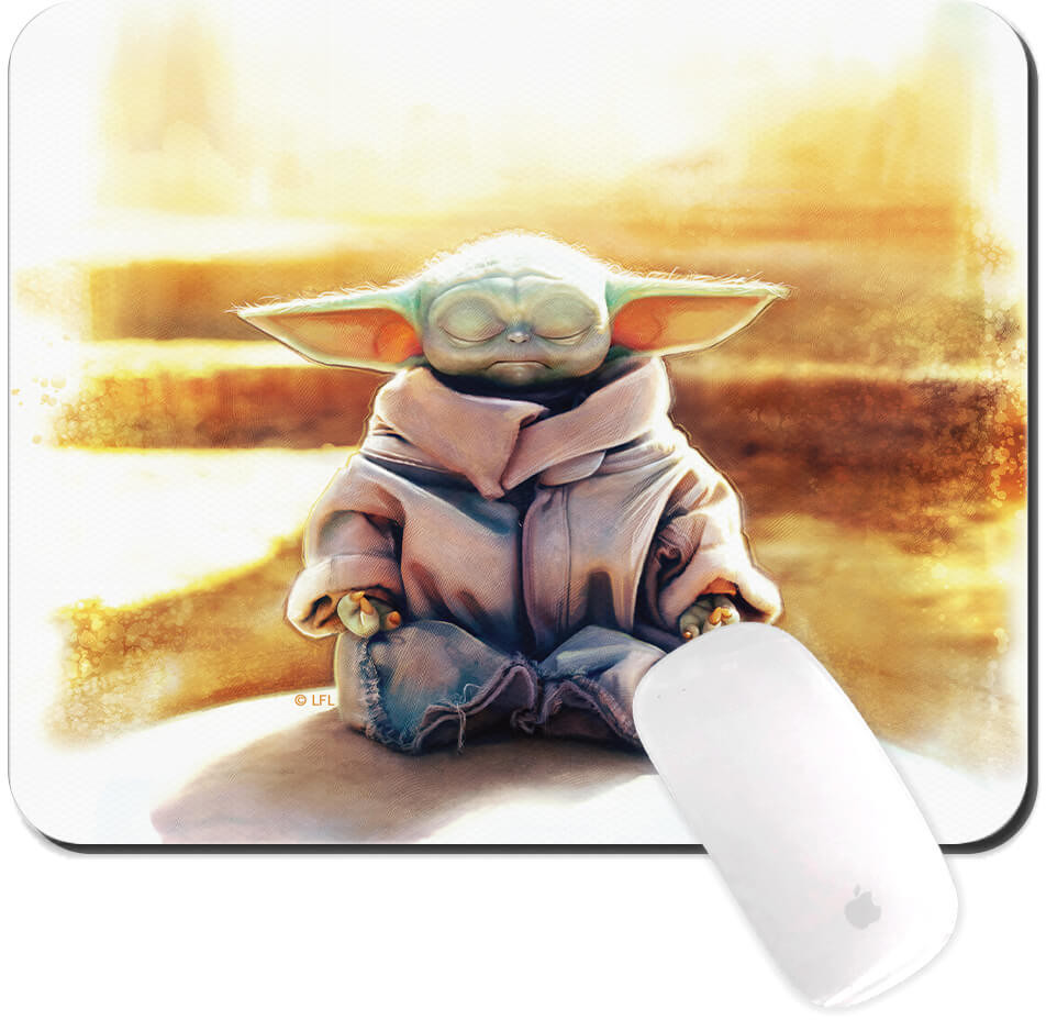 Läs mer om Star Wars - Baby Yoda Meditating Musmatta