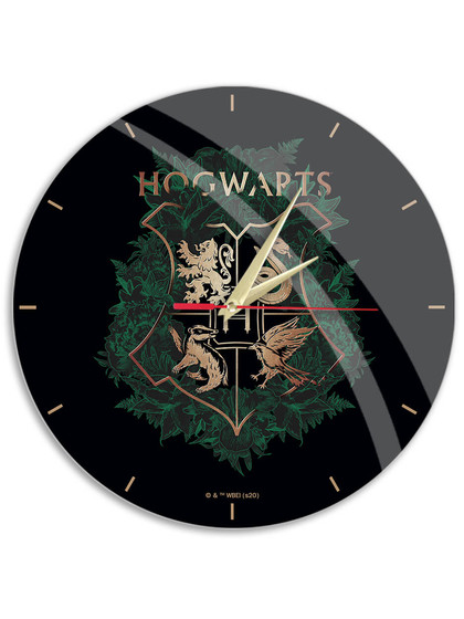 Harry Potter - Hogwarts Black and Green Glossy Väggklocka