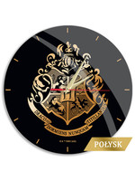 Harry Potter - Hogwarts Logo Black Väggklocka
