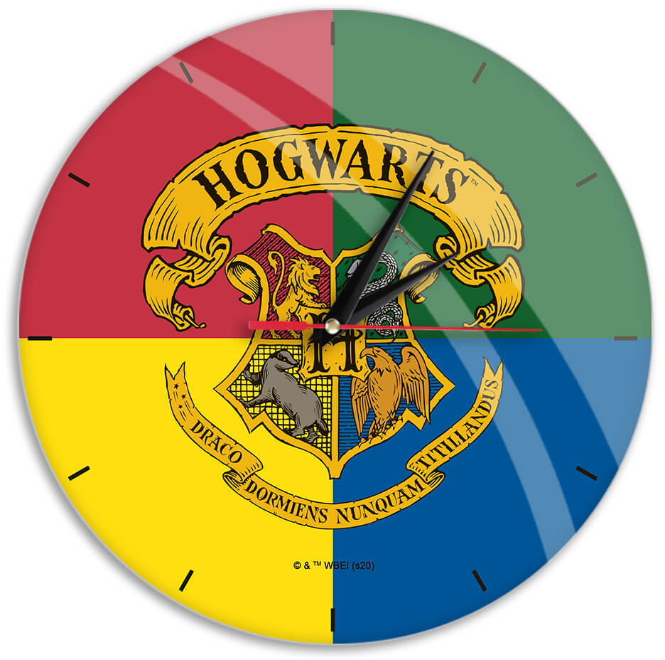 Läs mer om Harry Potter - Hogwarts Four Houses Väggklocka
