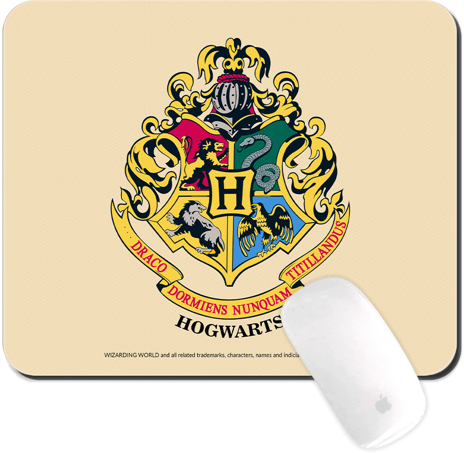 Läs mer om Harry Potter - Hogwarts Logo Beige Musmatta