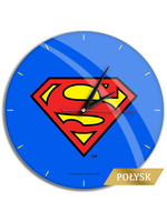 DC Comic - Superman Logo Blue Glossy Väggklocka