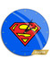 DC Comic - Superman Logo Blue Glossy Väggklocka