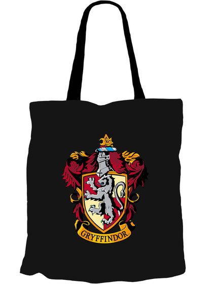 Harry Potter - Gryffindor Logo Black Tygpåse