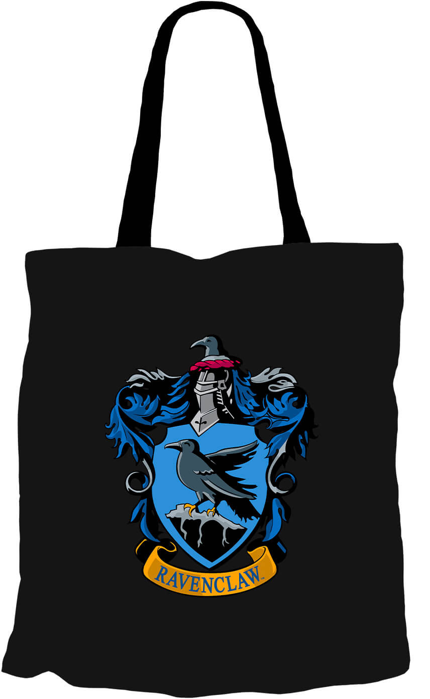 Läs mer om Harry Potter - Ravenclaw Logo Black Tygpåse