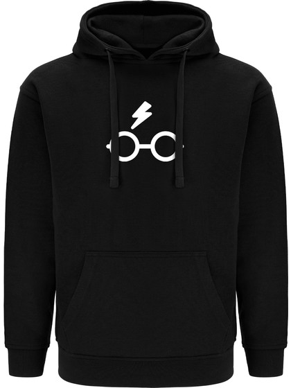 Harry Potter - Lightning and Glasses Black Hoodie