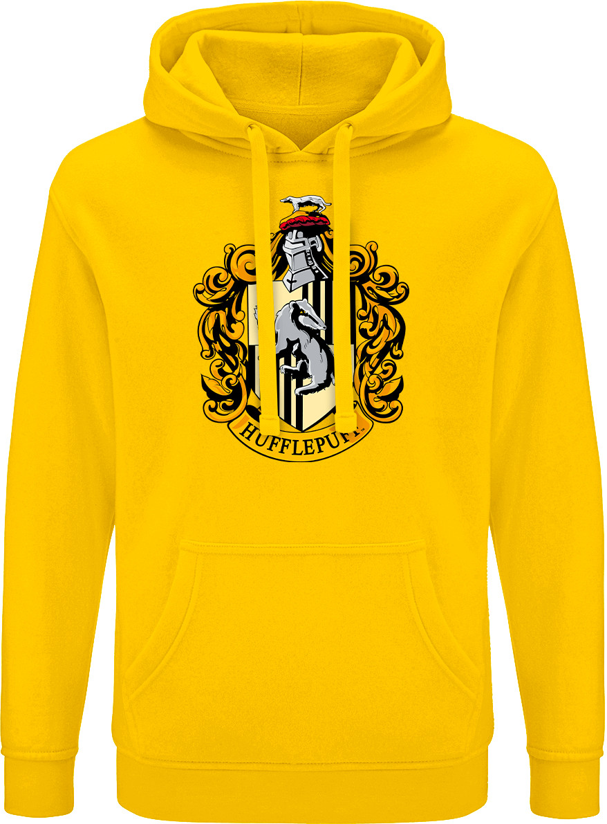 Läs mer om Harry Potter - Hufflepuff Logo Yellow Hoddie