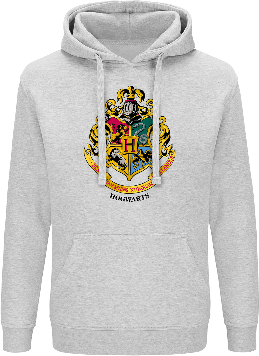 Harry Potter - Hogwarts Logo Gray Hoodie