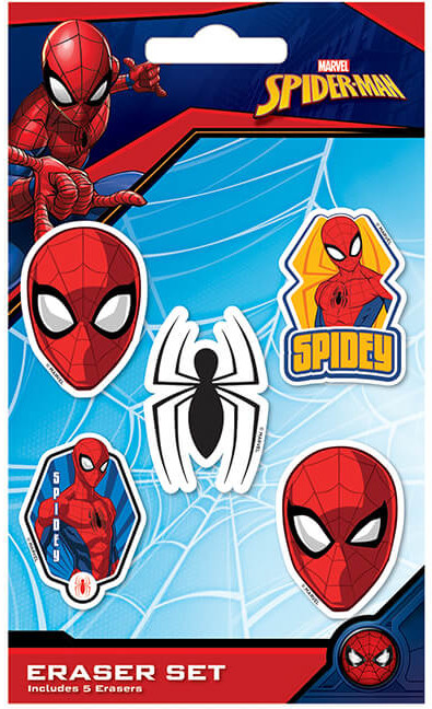 Läs mer om Marvel - Spider-Man Eraser 5-pack
