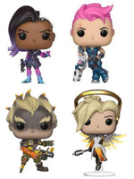 Funko POP! Games: Overwatch - 4-Pack Sombra / Zarya / Junkrat / Mercy (Glow)