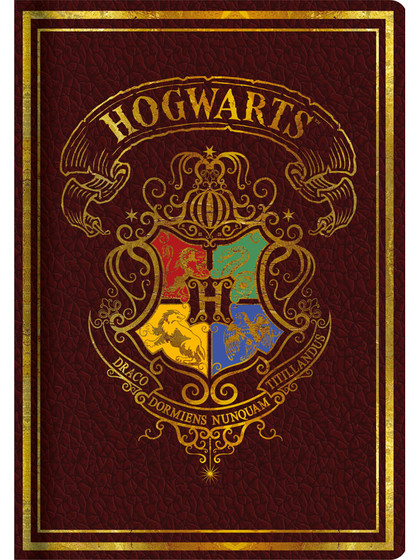 Harry Potter - Red Colourful Crest A5 Notebook