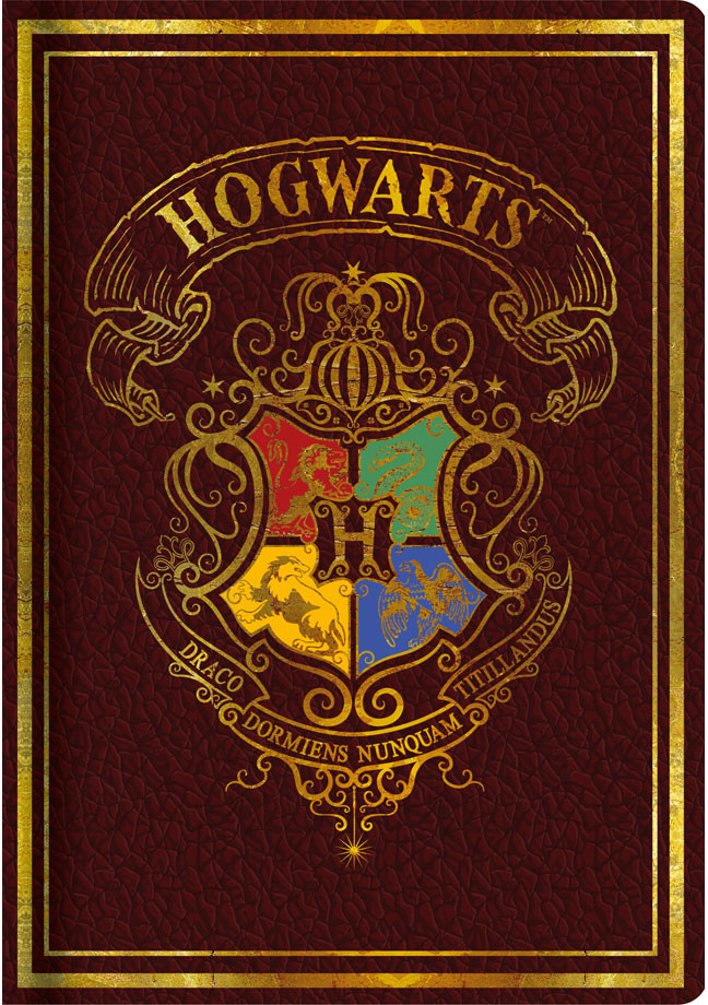 Läs mer om Harry Potter - Red Colourful Crest A5 Notebook