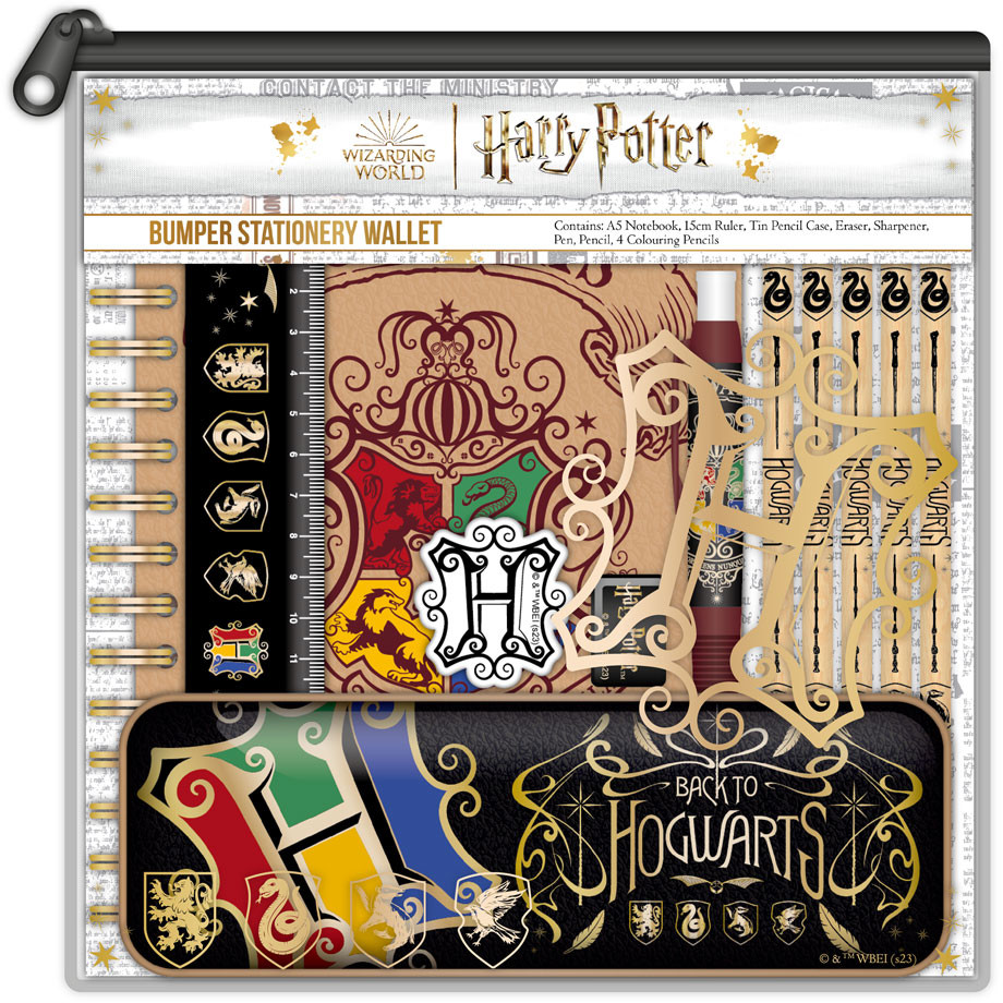 Läs mer om Harry Potter - Colourful Crest Case Stationery Set